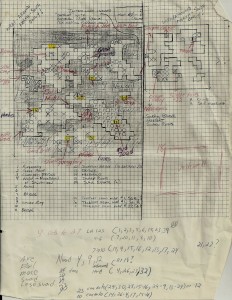 Брайан до сих пор хранит наработки по своим играм. На фото изображена карта из Dragon Wars с отметками главы Interplay.