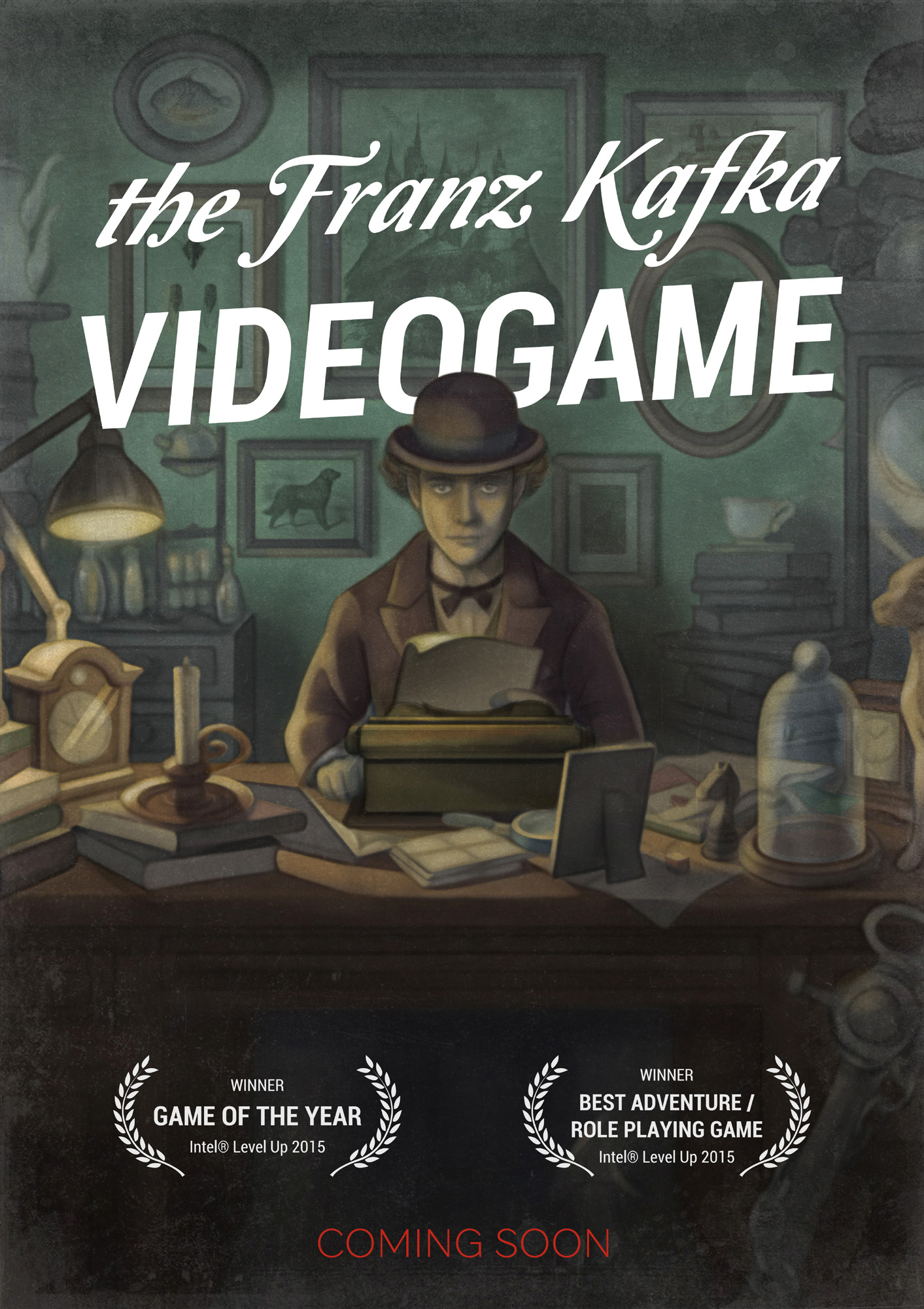 Обложка книги? Кинопостер? Нет, плакат The Franz Kafka Videogame. Финальный вариант.